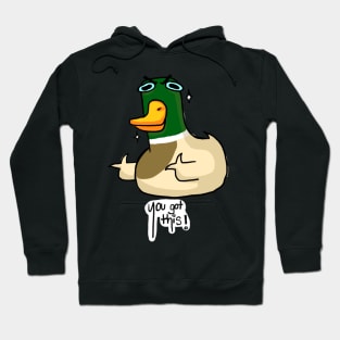 Aggressive Motivational Mallard Hoodie